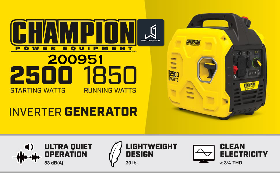 Champion Power Inverter Generator 200951Ultralight