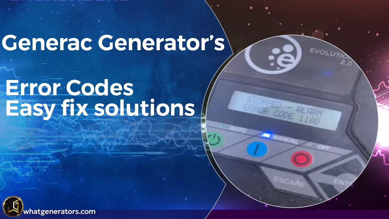 generac generator fault codes