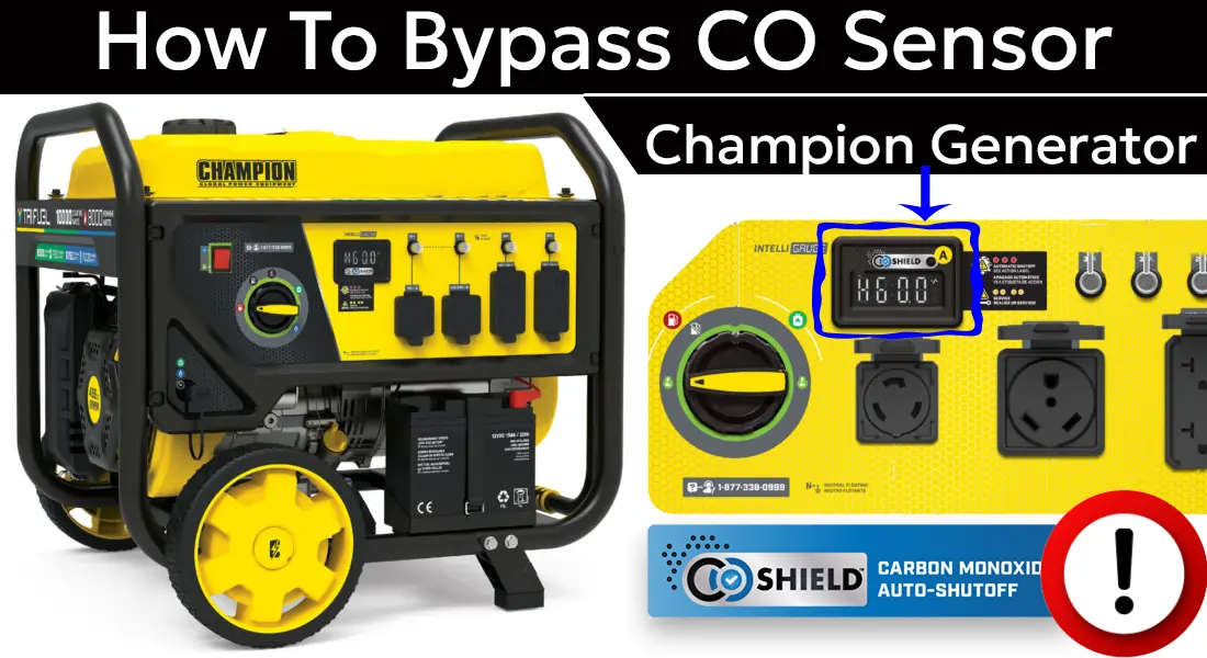 how to bypass co sensor on champion generator