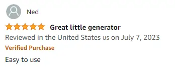 Honda review from Amazon